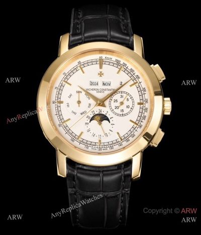 TWF V2 Swiss Vacheron Constantin Traditionnelle Perpetual Calendar Yellow Gold Watch
